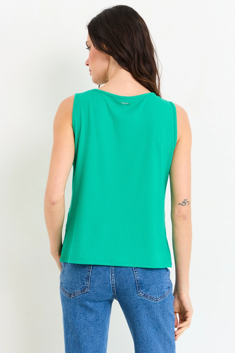 POLERA SIN MANGAS VERDE MUJER ASH - 3