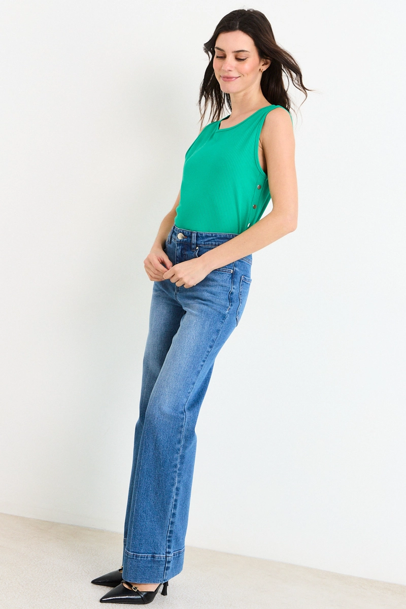 POLERA SIN MANGAS VERDE MUJER ASH - 4
