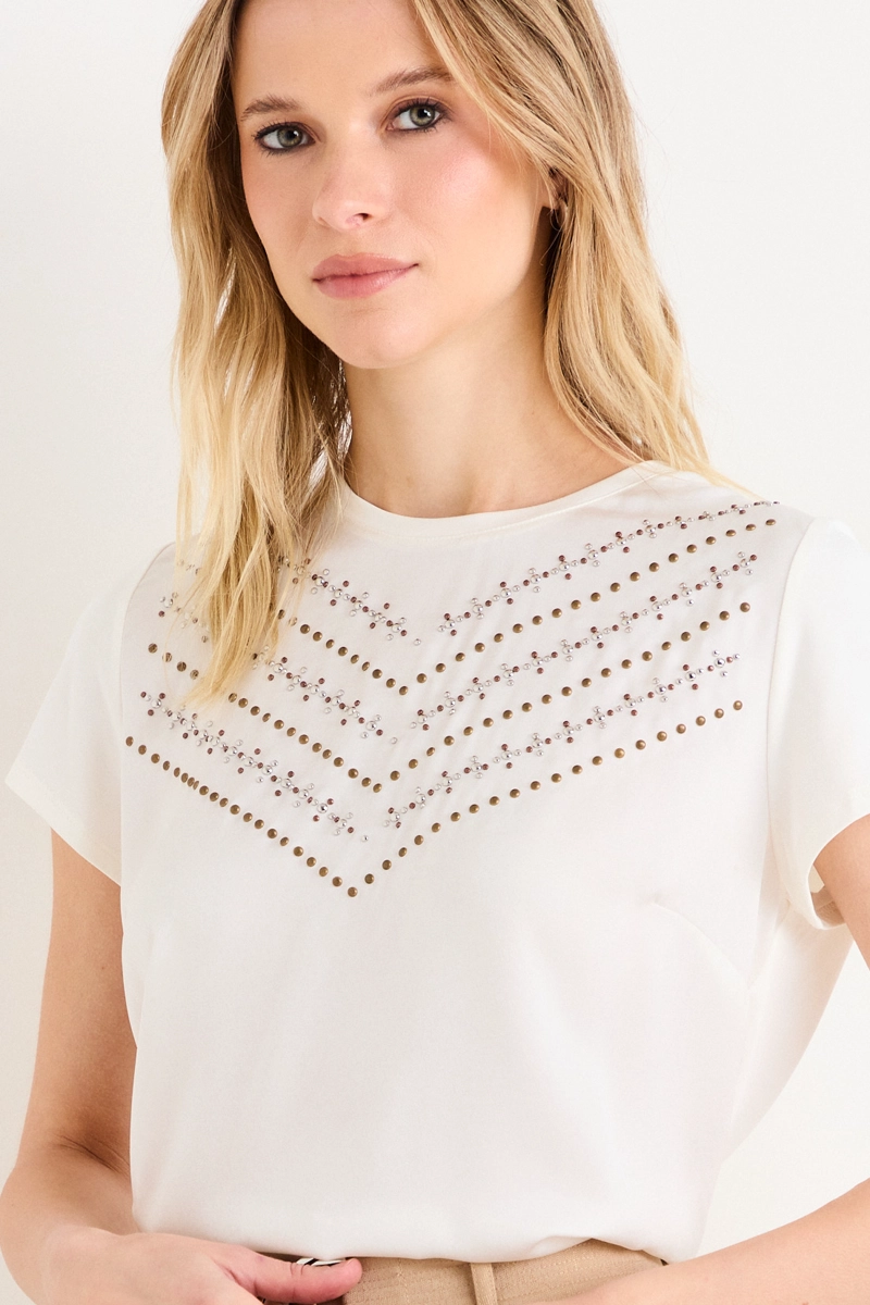 POLERA MANGA CORTA CRUDO MUJER ASH - 3