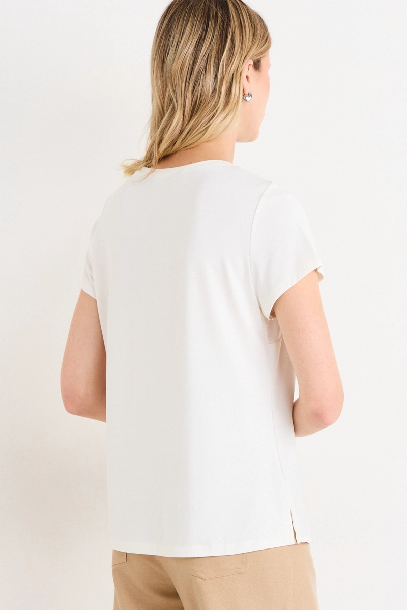 POLERA MANGA CORTA CRUDO MUJER ASH - 4