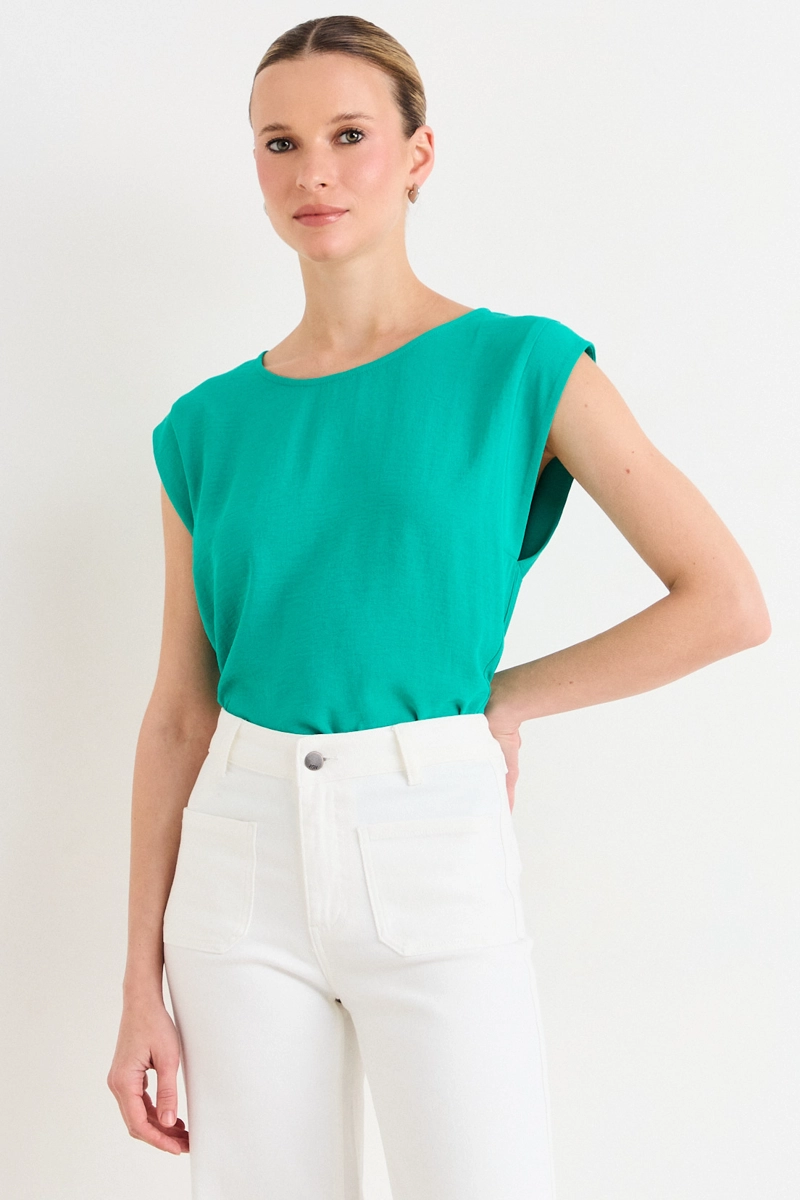 BLUSAS SIN MANGA VERDE MUJER ASH - 1