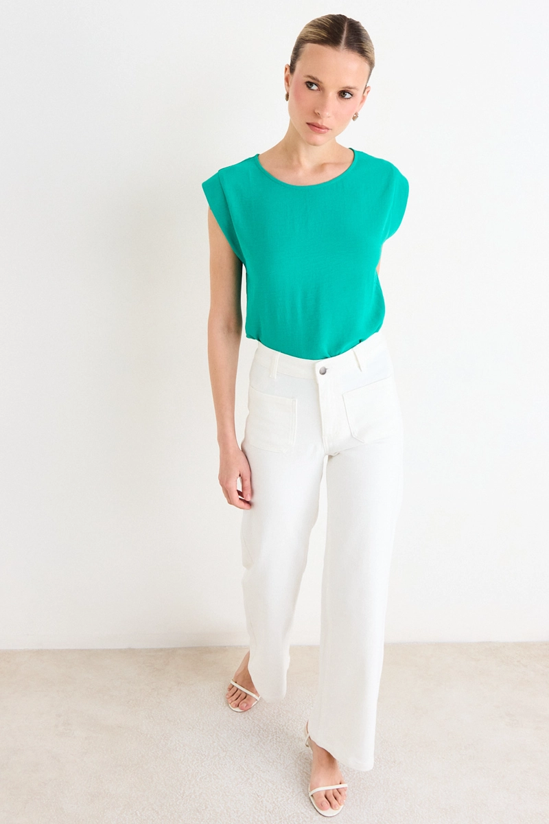 BLUSAS SIN MANGA VERDE MUJER ASH - 4