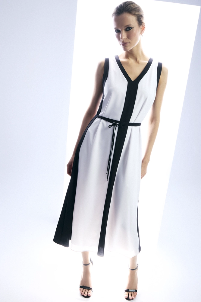 VESTIDO LISO BI COLOR CRUDO MUJER ASH - 1