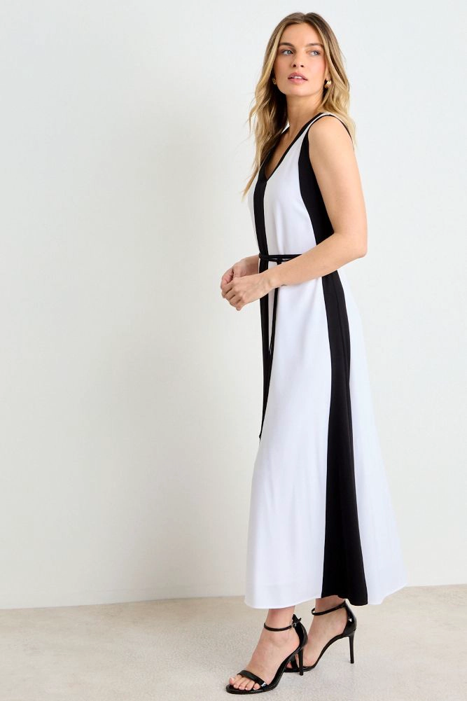 VESTIDO LISO BI COLOR CRUDO MUJER ASH - 5