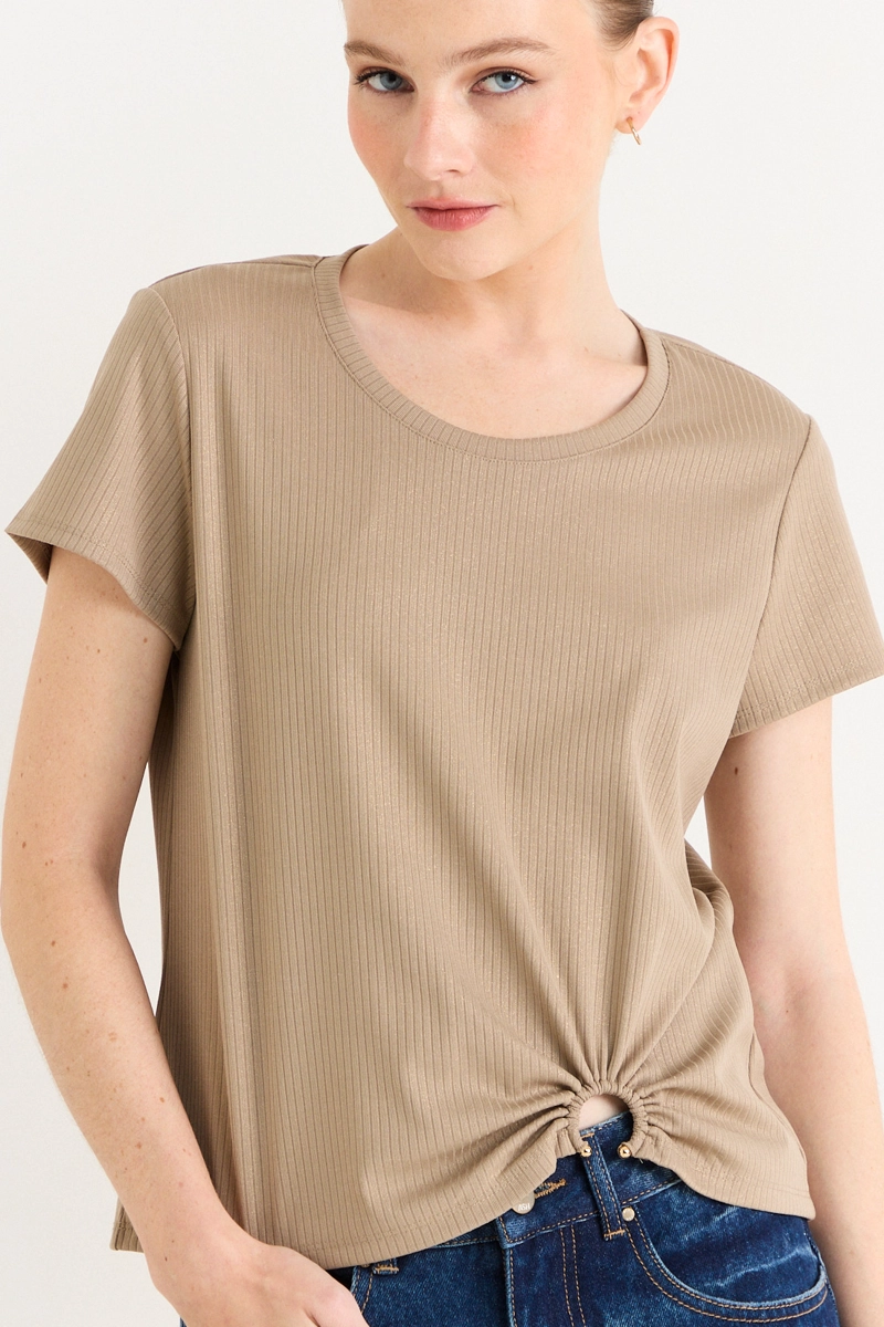 POLERA MANGA CORTA AMARILLO MUJER ASH - 2