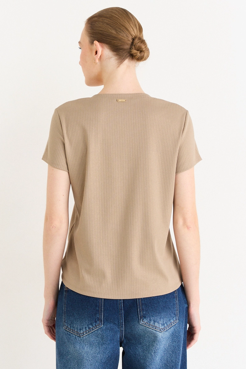 POLERA MANGA CORTA AMARILLO MUJER ASH - 3