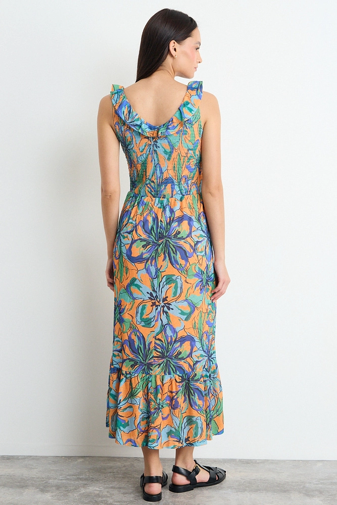 VESTIDO LARGO CRUDO MUJER IO - 4