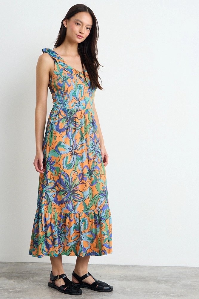 VESTIDO LARGO CRUDO MUJER IO - 5