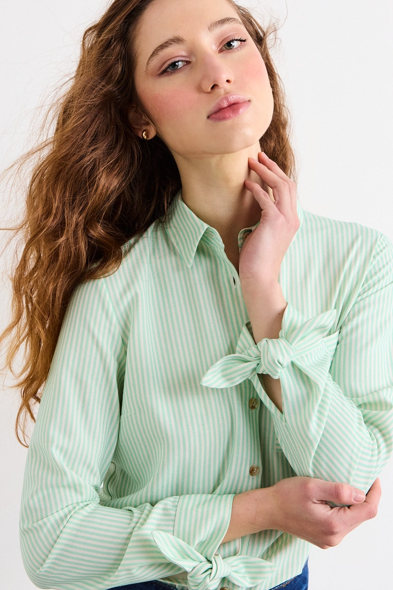 BLUSAS MANGA LARGA VERDE MUJER IO - 1