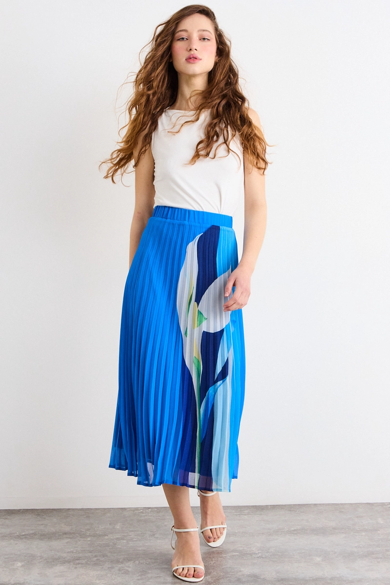 FALDA LARGA AZUL MUJER IO - 1
