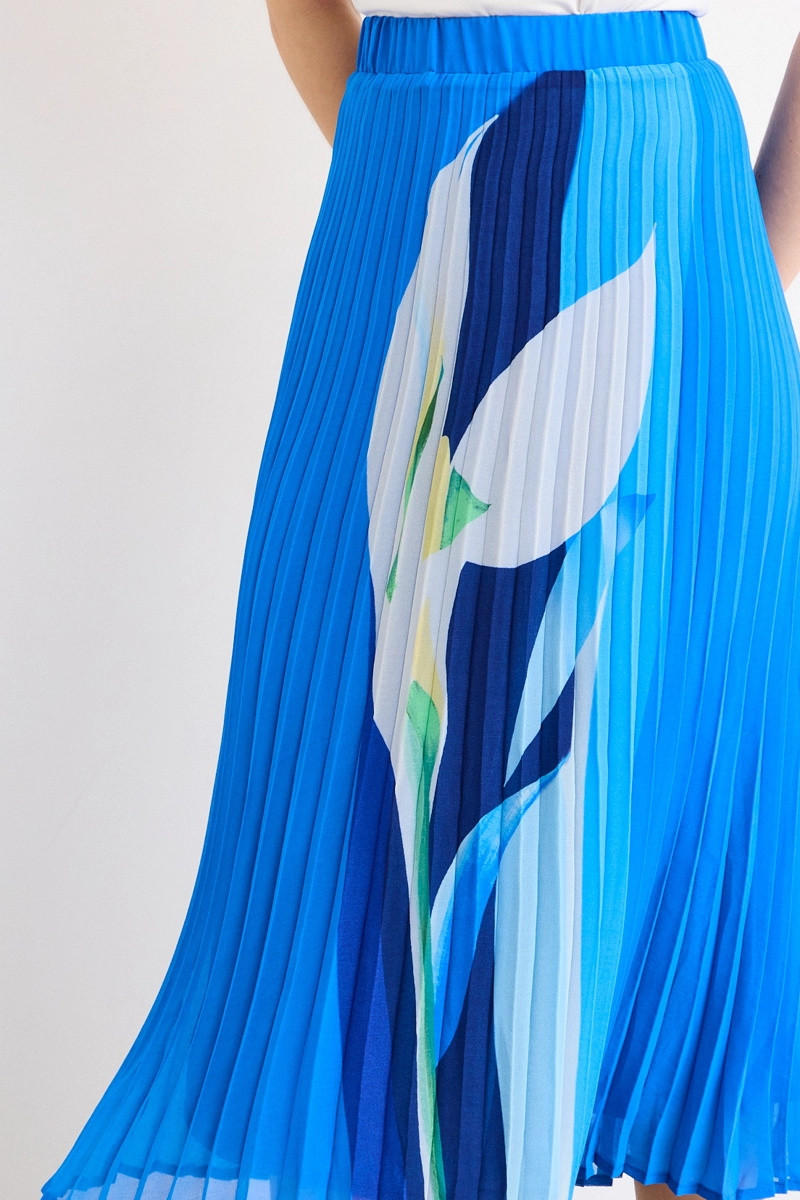FALDA LARGA AZUL MUJER IO - 3