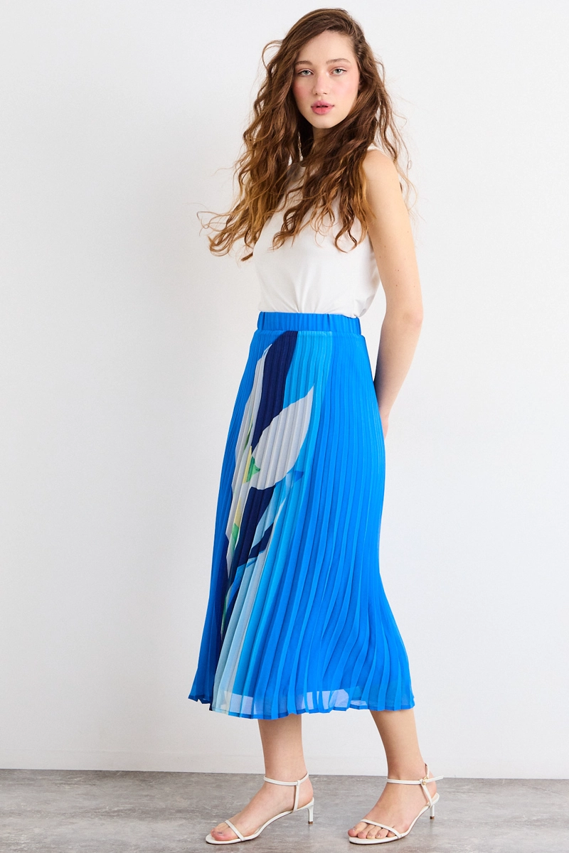 FALDA LARGA AZUL MUJER IO - 5
