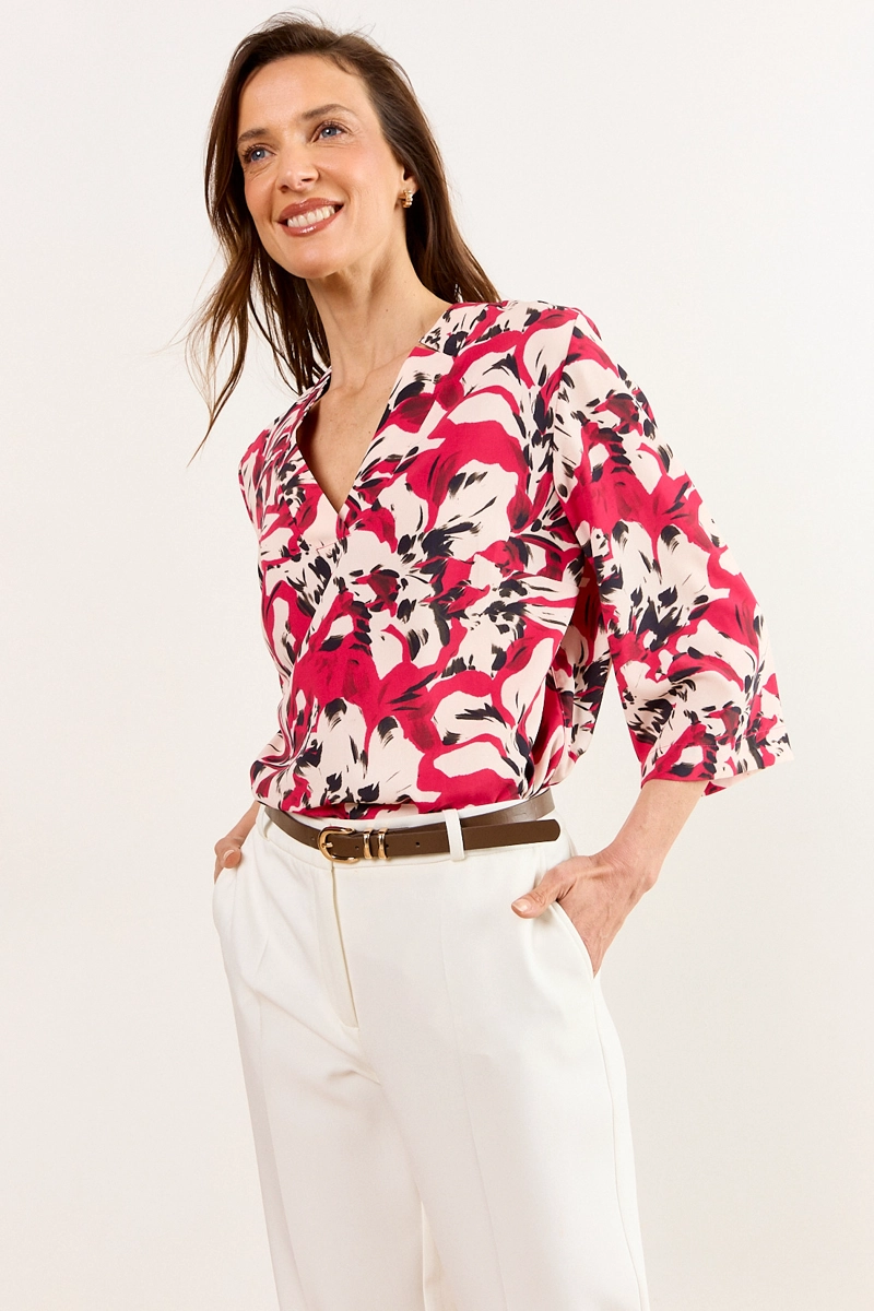 BLUSAS MANGA LARGA FUCSIA MUJER MA GRIFFE - 1