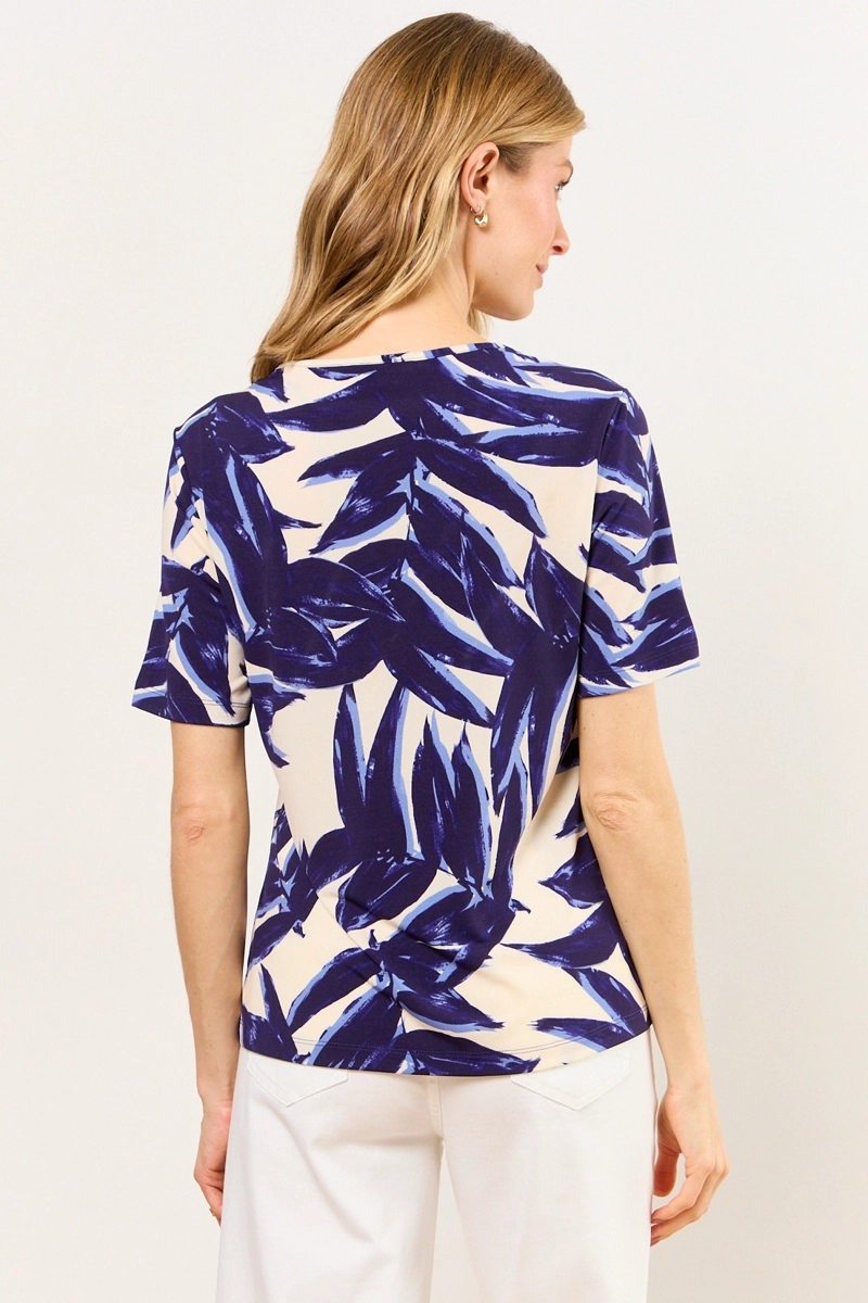 POLERA MANGA CORTA AZUL MUJER MA GRIFFE - 3