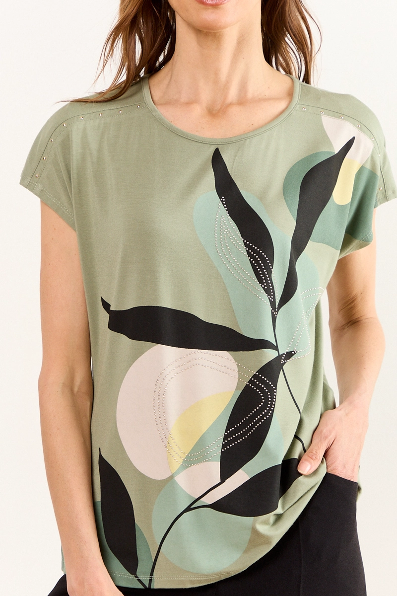 POLERA MANGA CORTA AVELLANA MUJER MA GRIFFE - 2