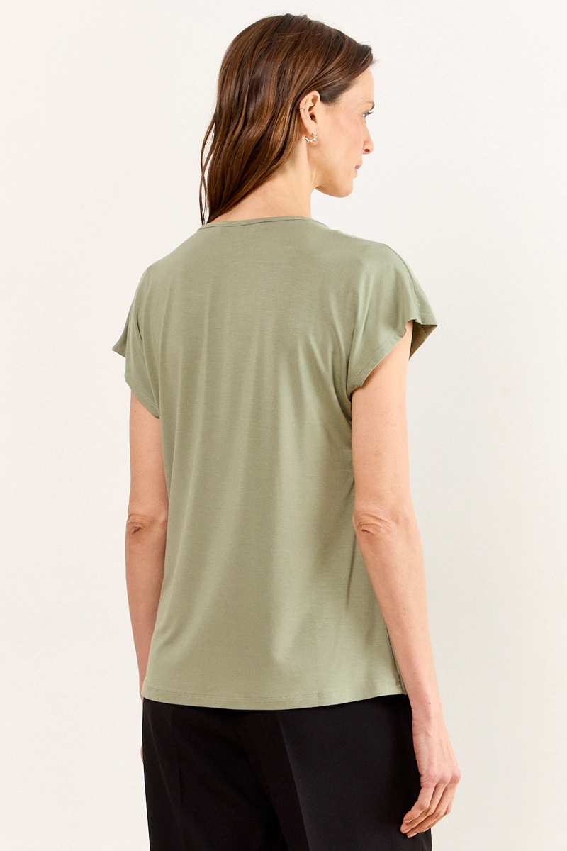 POLERA MANGA CORTA AVELLANA MUJER MA GRIFFE - 3