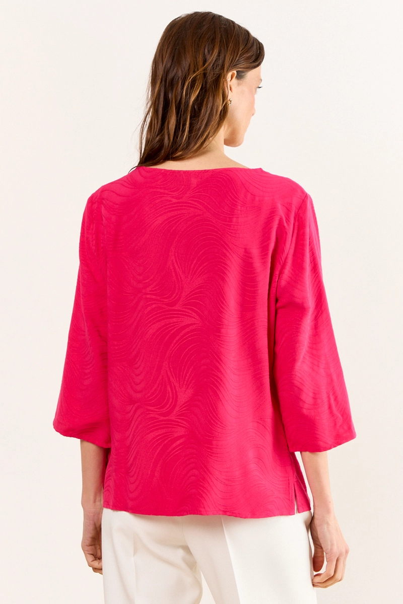 BLUSAS MANGA CORTA FUCSIA MUJER MA GRIFFE - 3