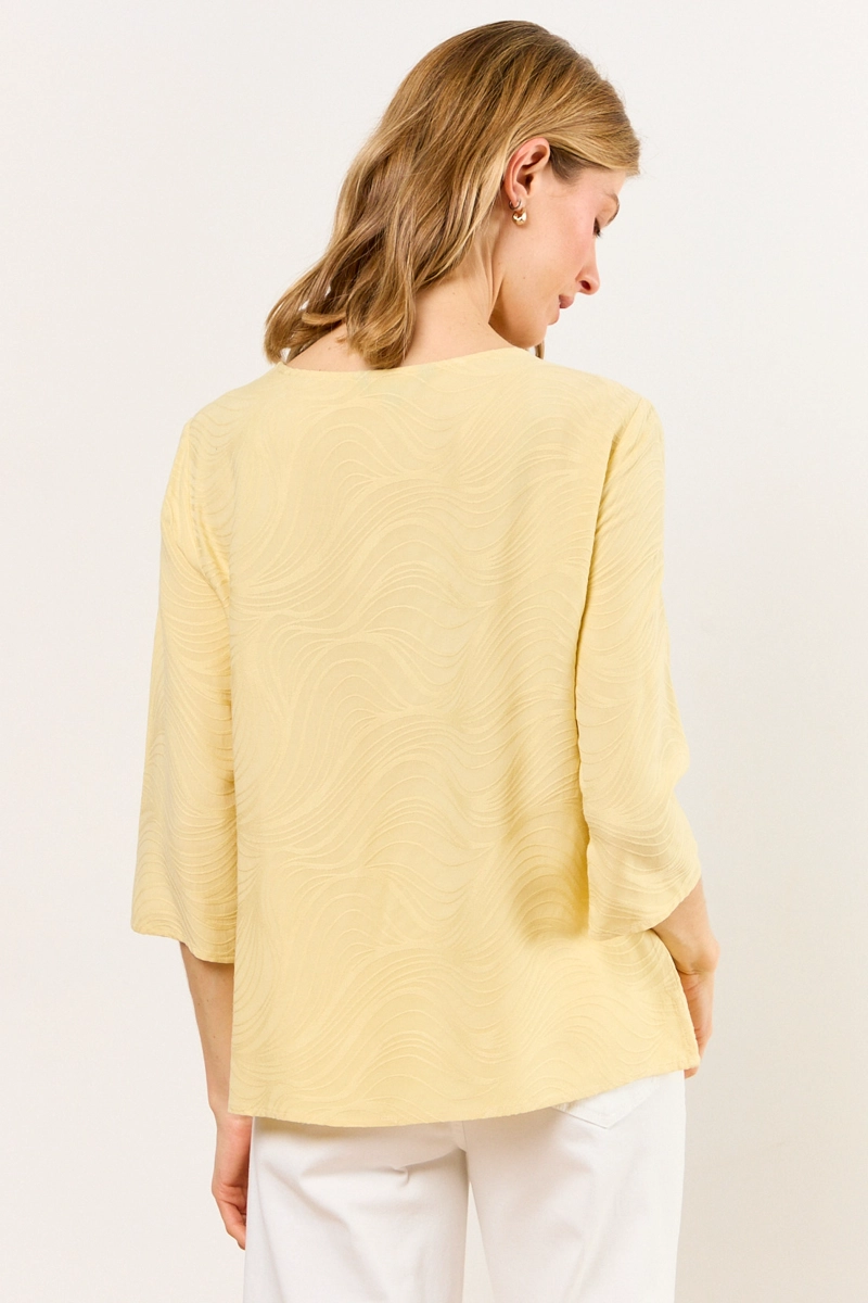 BLUSAS MANGA CORTA AMARILLO MUJER MA GRIFFE - 3
