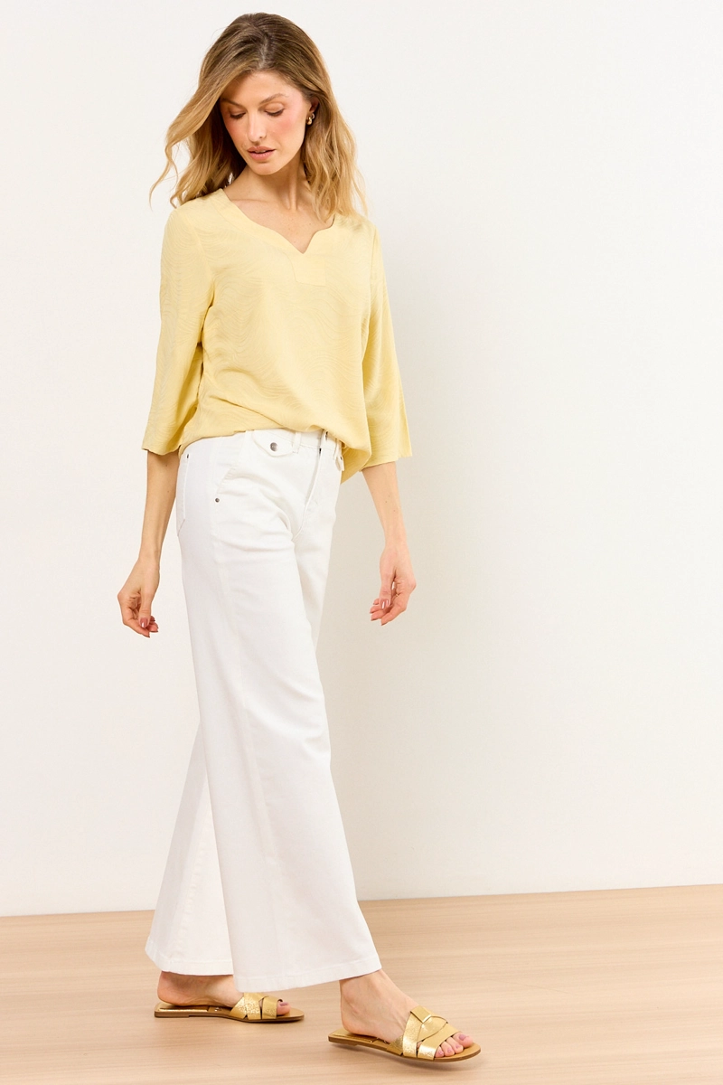 BLUSAS MANGA CORTA AMARILLO MUJER MA GRIFFE - 5