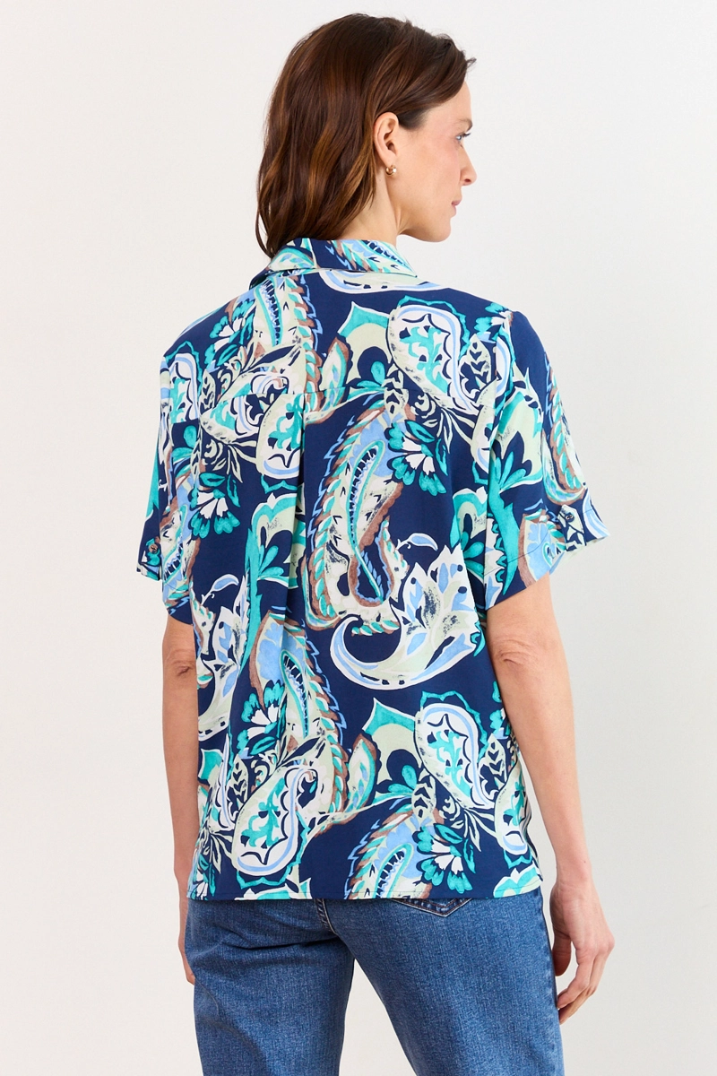 BLUSAS MANGA CORTA AZUL MUJER MA GRIFFE - 3