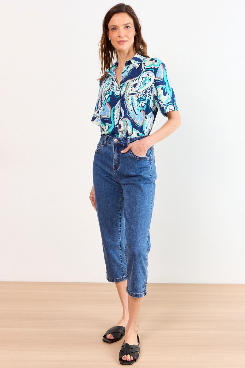 BLUSAS MANGA CORTA AZUL MUJER MA GRIFFE - 5