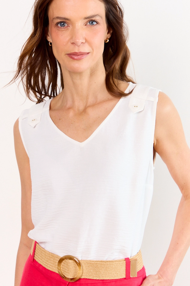 BLUSAS SIN MANGA BLANCO MUJER MA GRIFFE - 1