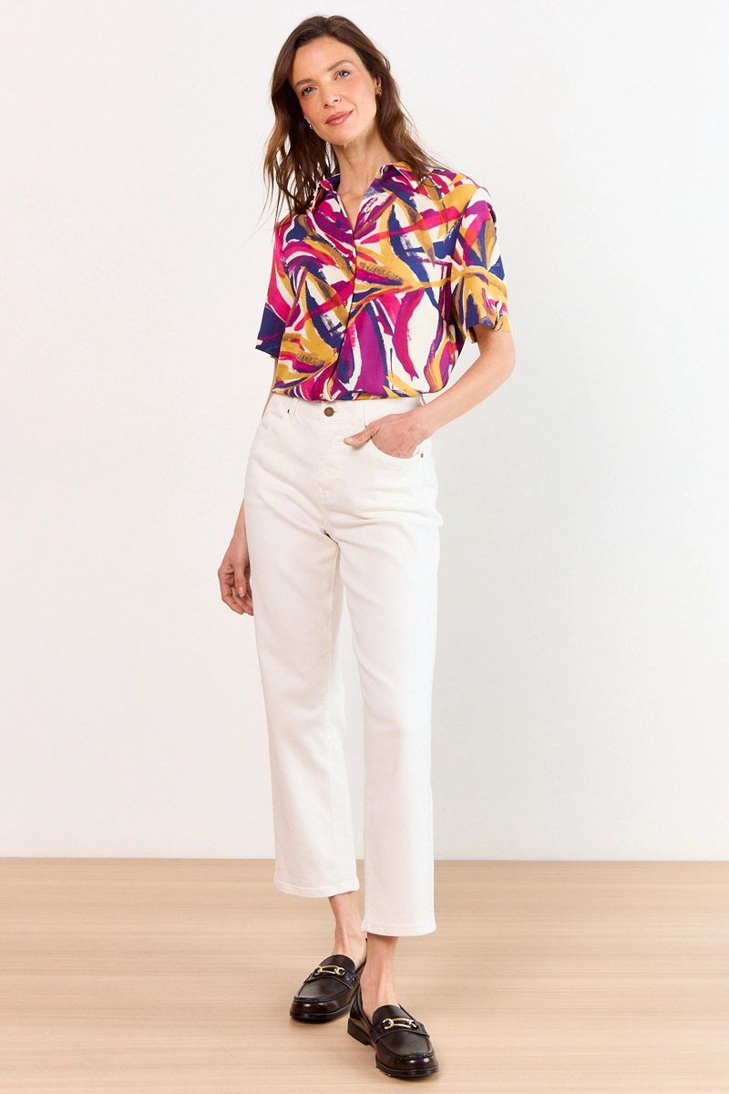 BLUSAS MANGA CORTA FUCSIA MUJER MA GRIFFE - 5