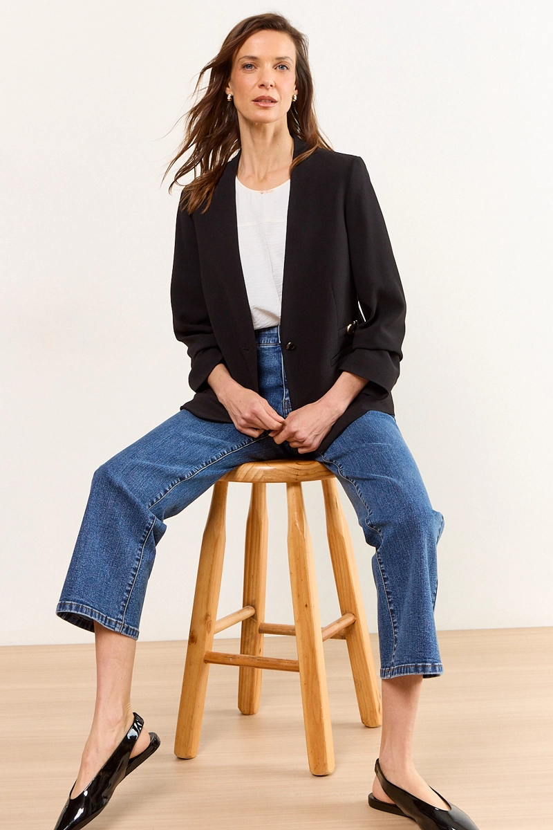 BLAZER NEGRO MUJER MA GRIFFE - 4