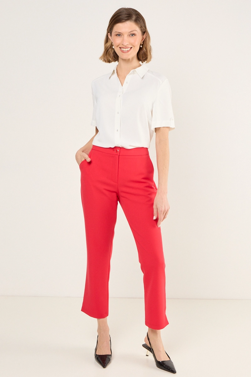 PANTALON ROJO MUJER MA GRIFFE - 1