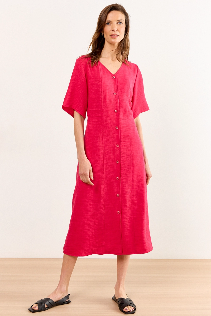 VESTIDO LARGO FUCSIA MUJER MA GRIFFE - 1