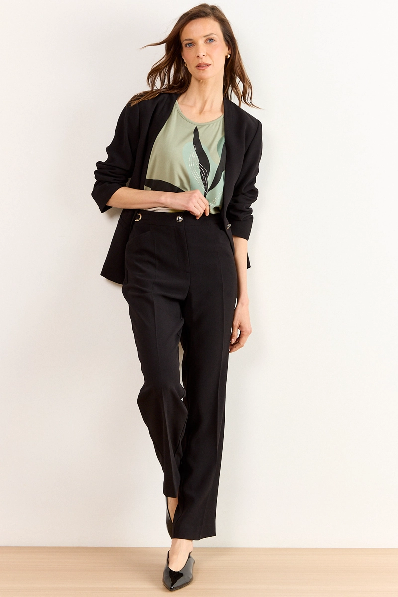PANTALON NEGRO MUJER MA GRIFFE - 1