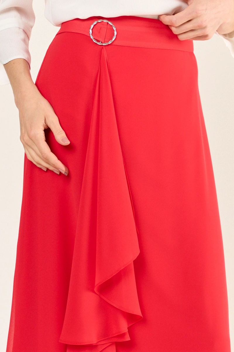 FALDA LARGA ROJO MUJER MA GRIFFE - 3