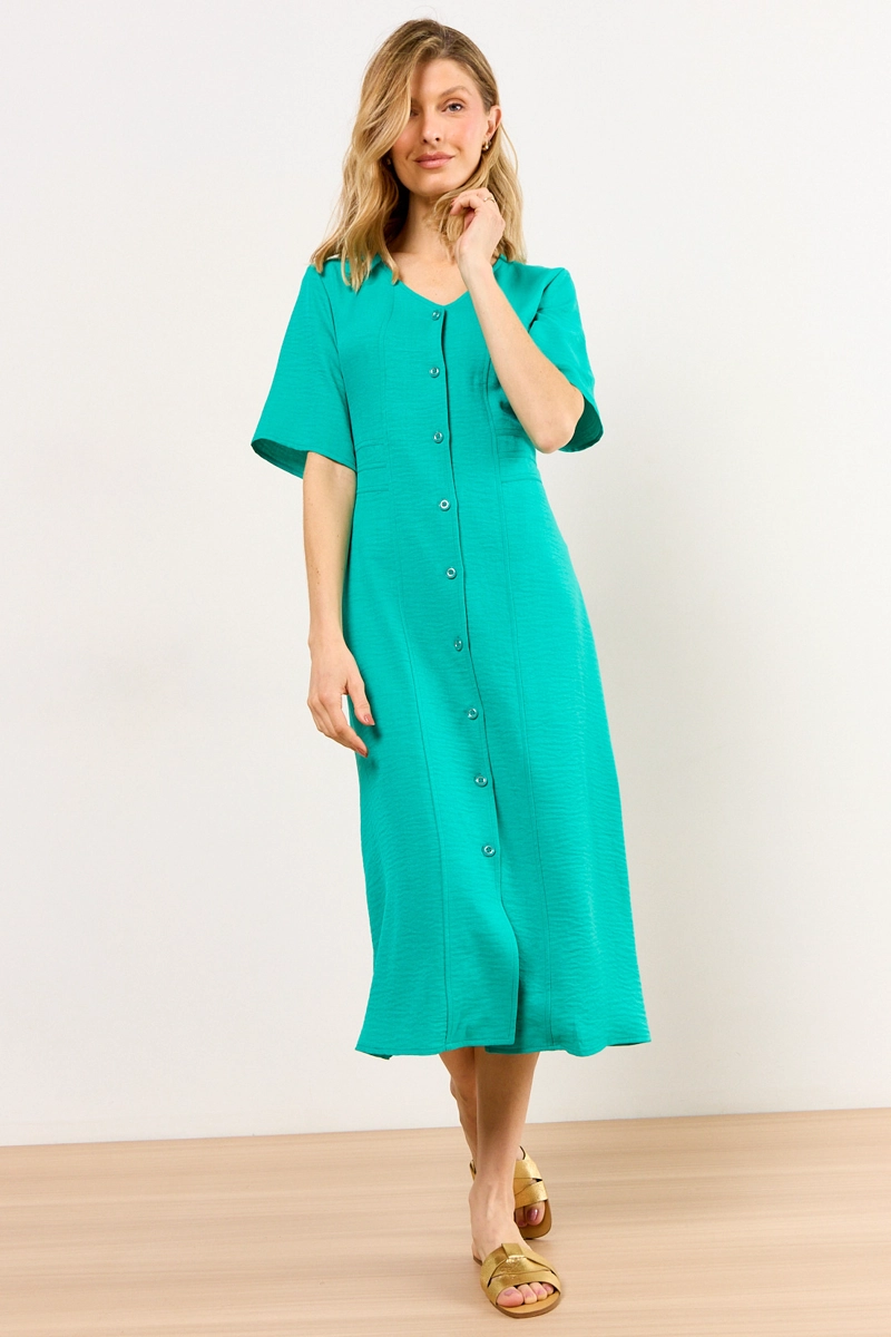 VESTIDO LARGO VERDE MUJER MA GRIFFE - 1