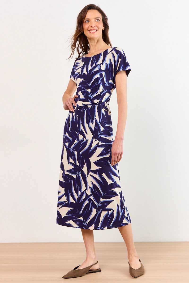 VESTIDO LARGO AZUL MUJER MA GRIFFE - 3