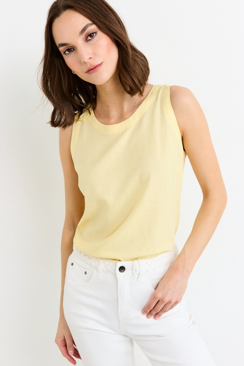 BLUSAS SIN MANGA AMARILLO MUJER ASH - 1