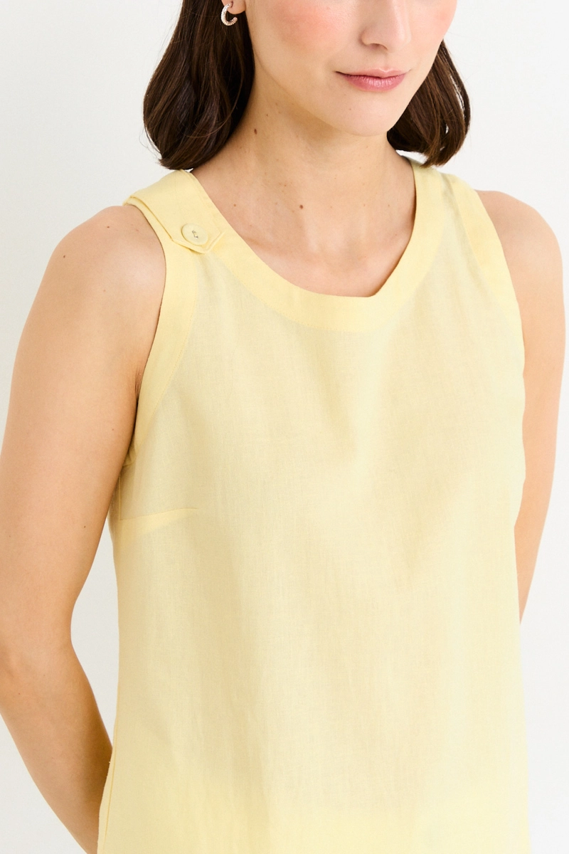 BLUSAS SIN MANGA AMARILLO MUJER ASH - 2