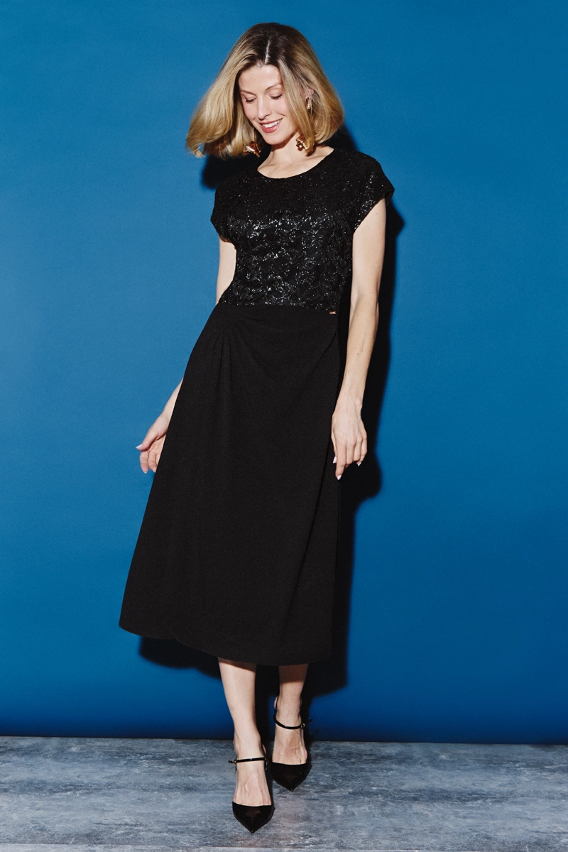 VESTIDO LARGO NEGRO MUJER MA GRIFFE 40