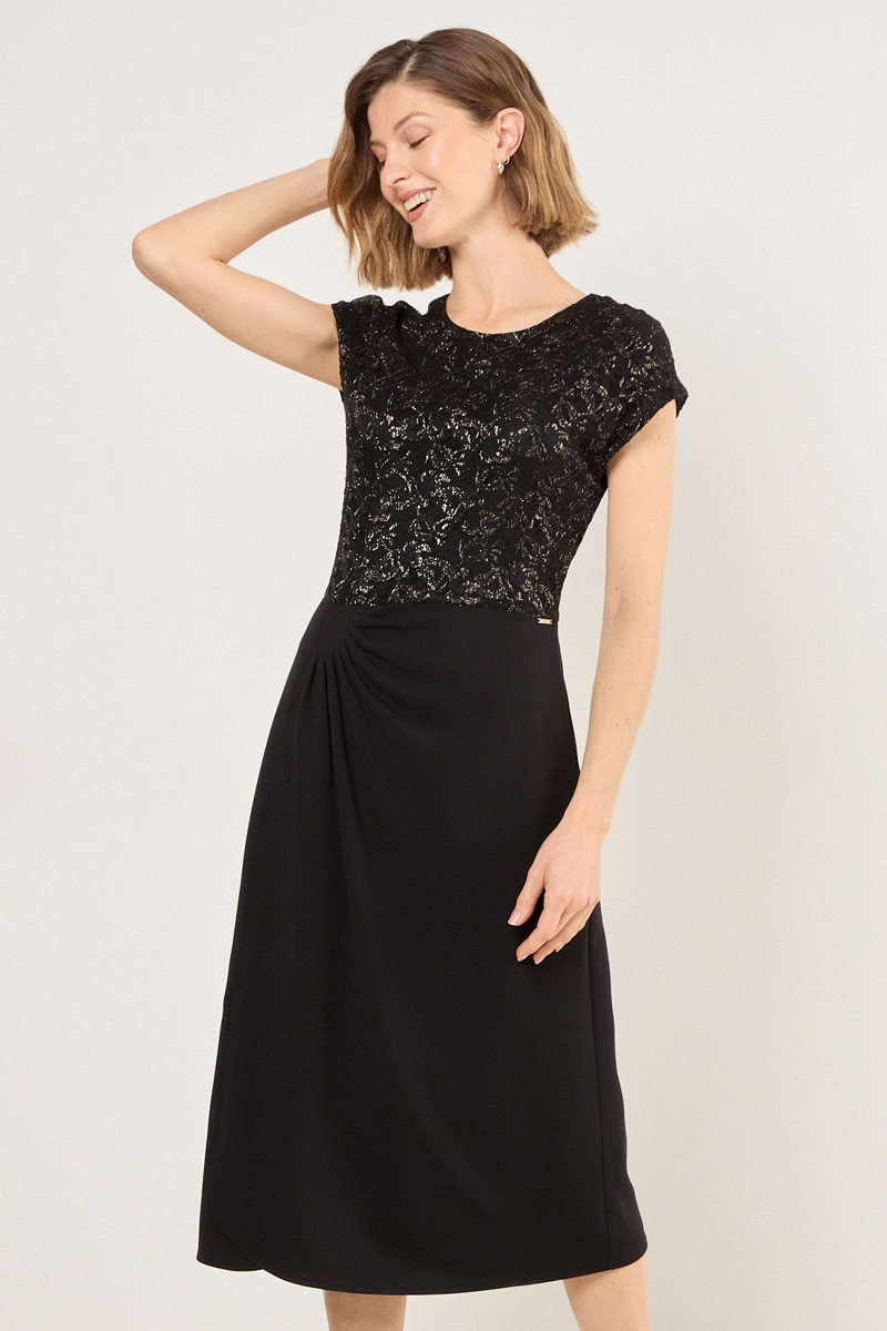 VESTIDO LARGO NEGRO MUJER MA GRIFFE - 1