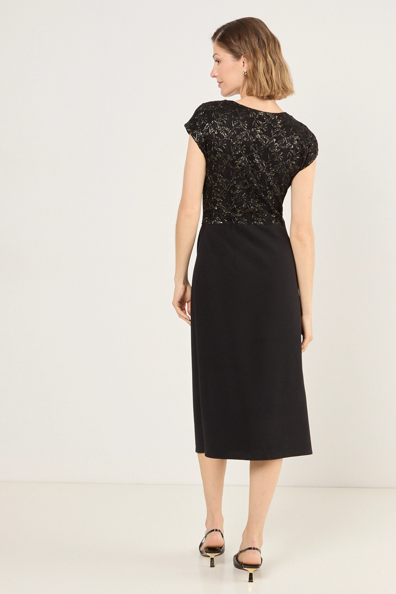 VESTIDO LARGO NEGRO MUJER MA GRIFFE - 5