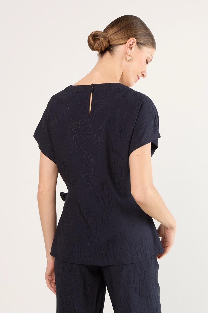 BLUSAS MANGA CORTA AZUL MUJER MA GRIFFE - 3