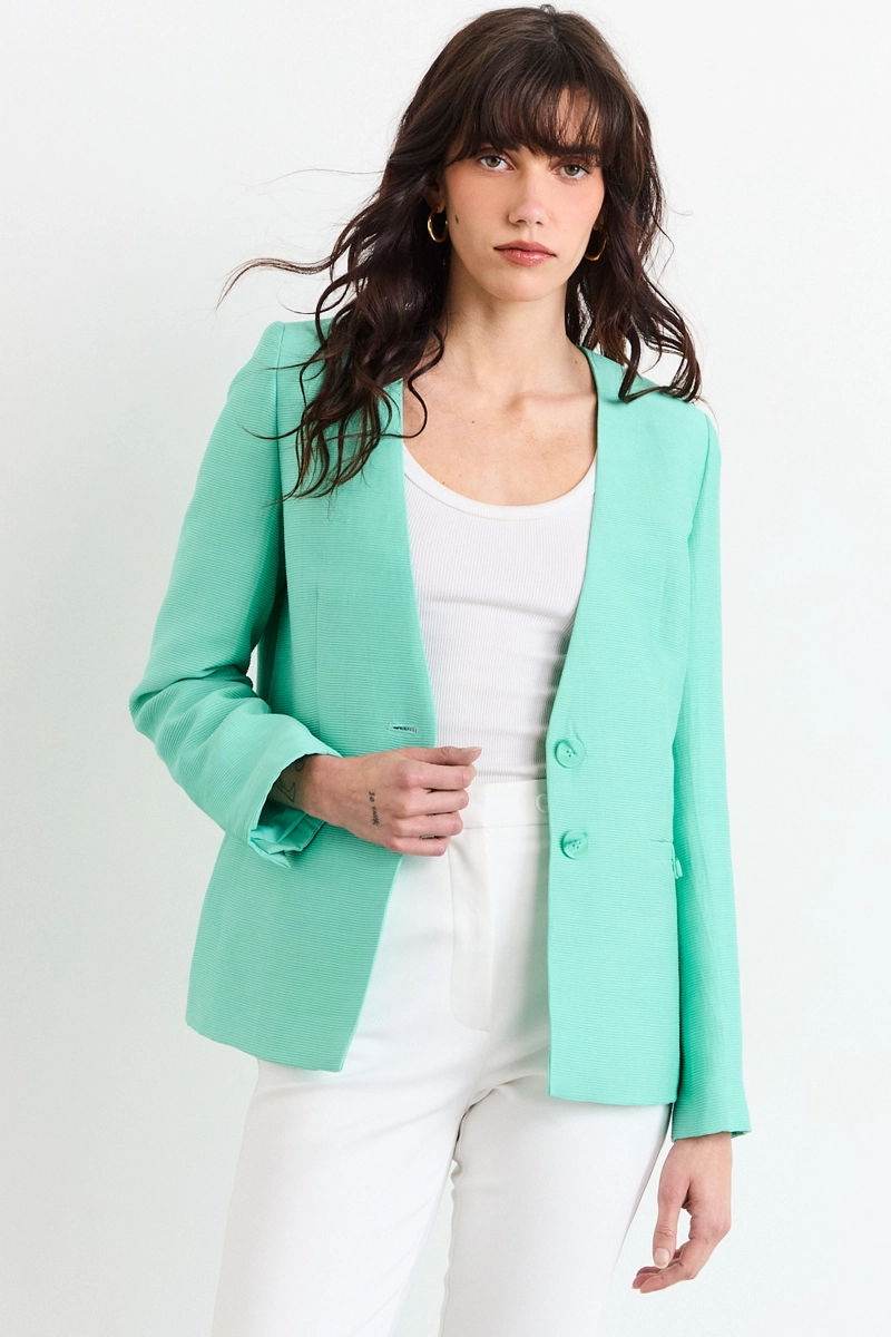 BLAZER CELESTE MUJER IO - 1
