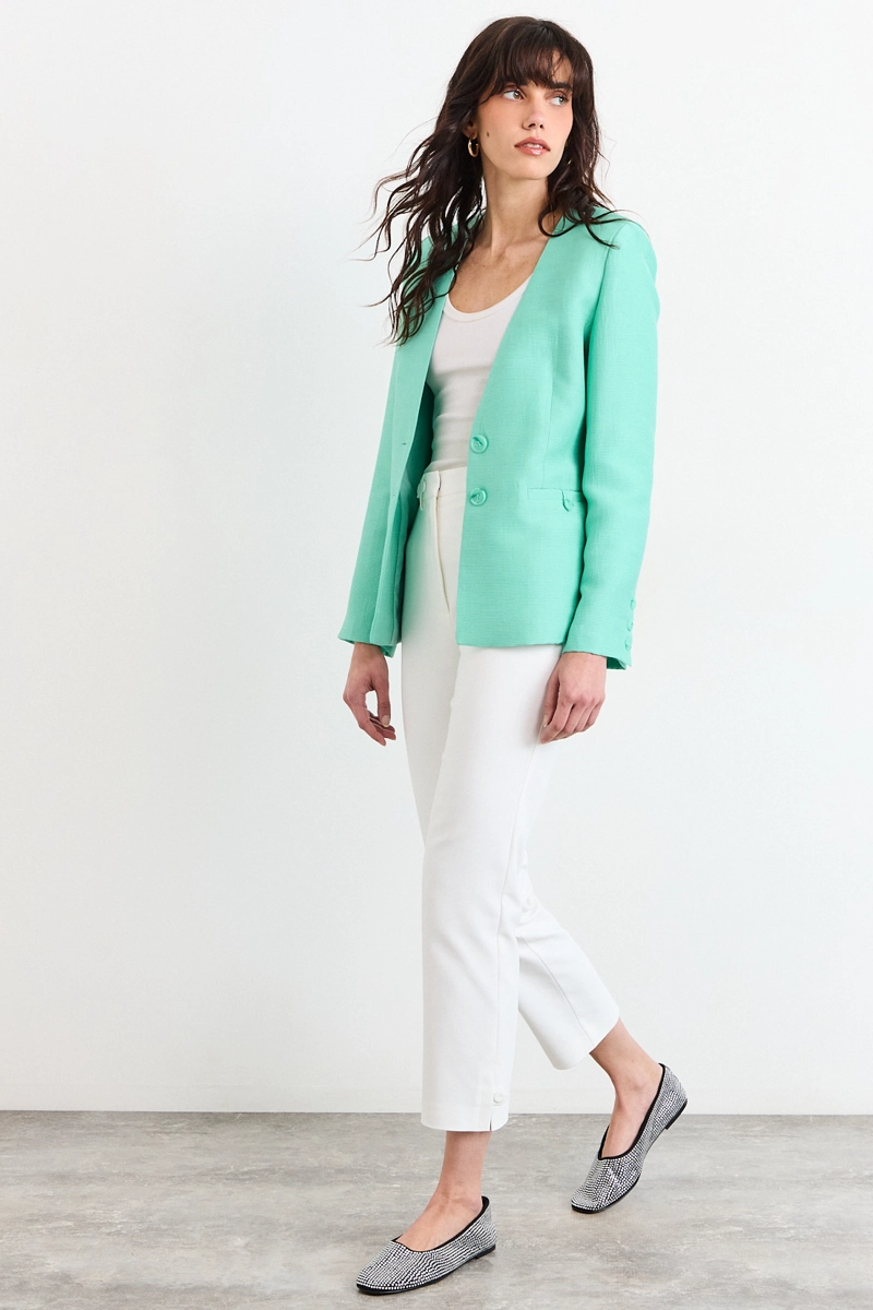 BLAZER CELESTE MUJER IO - 5