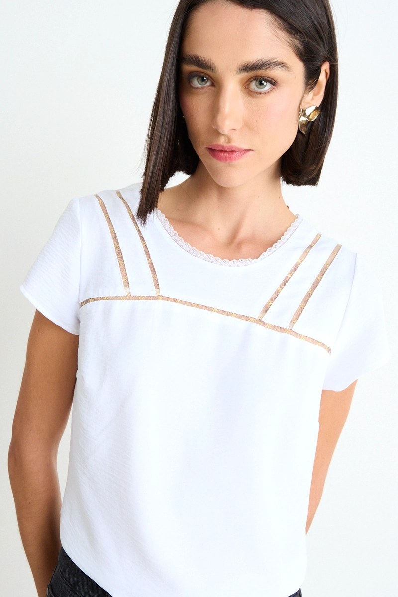 BLUSA LISA CRUDO MUJER ASH - 2