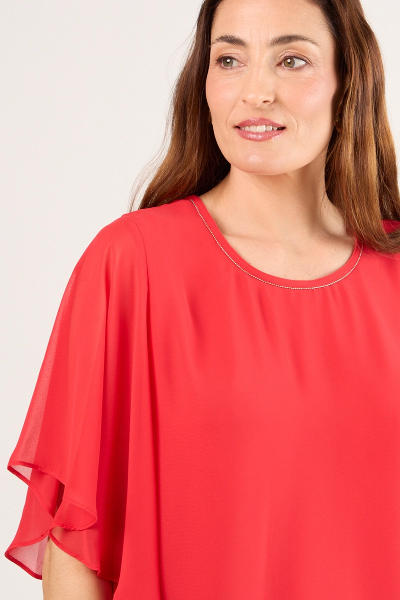 BLUSAS MANGA LARGA ROJO MUJER MA GRIFFE - 2