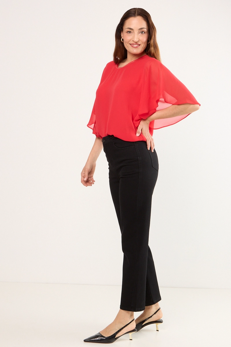 BLUSAS MANGA LARGA ROJO MUJER MA GRIFFE - 5