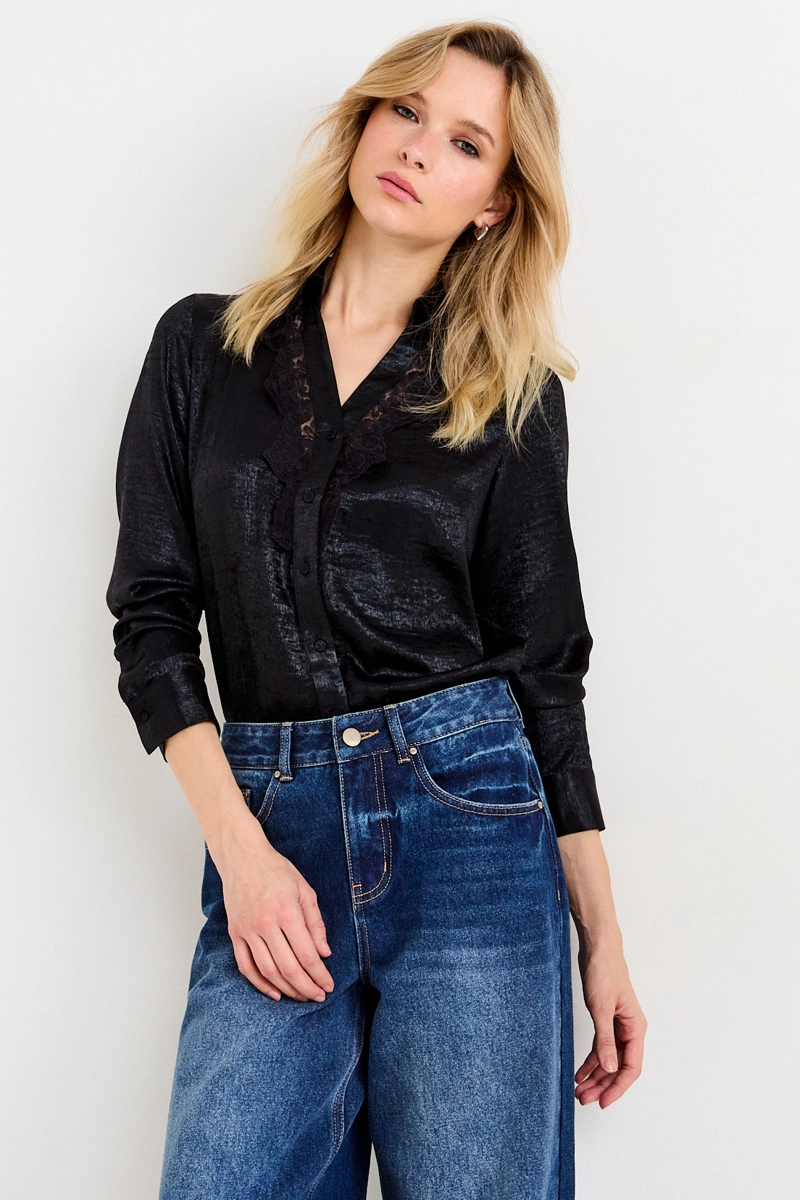 BLUSAS MANGA LARGA NEGRO MUJER ASH 38