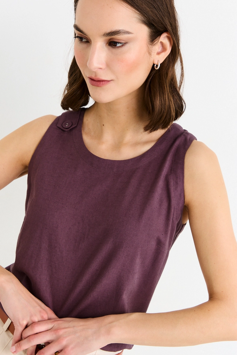 BLUSAS SIN MANGA CAFE MUJER ASH 44