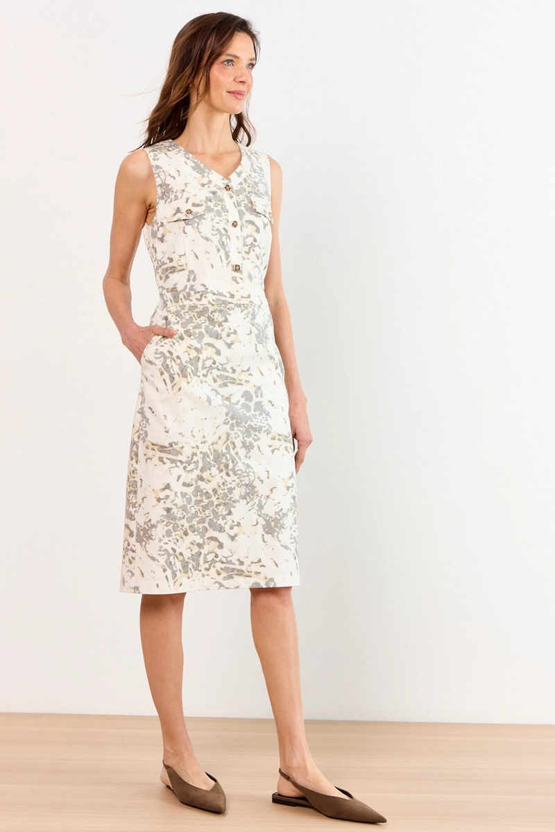 VESTIDO LARGO CRUDO MUJER MA GRIFFE - 5