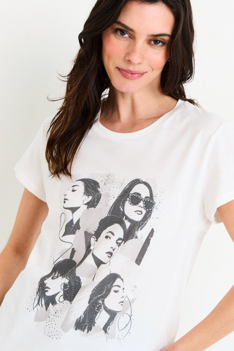 POLERA MANGA CORTA CRUDO MUJER ASH - 1