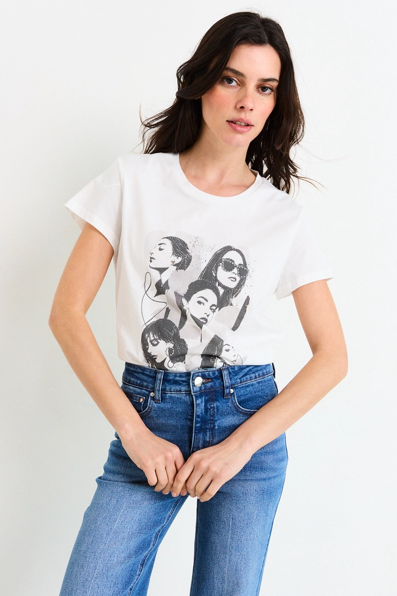 POLERA MANGA CORTA CRUDO MUJER ASH - 2